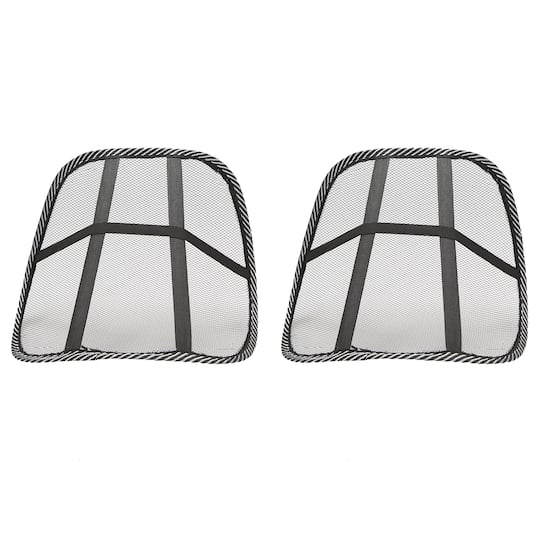 Mind Reader Black Mesh Lumbar Support Adjustable Cushion Set